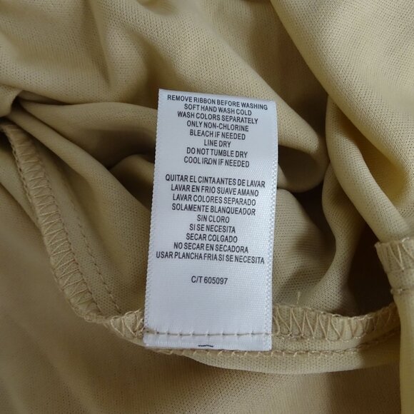 Danny and Nicole Coral Nude Lace Sleeveless Belted Dress Women Size 14 NEW - Picture 9 of 12